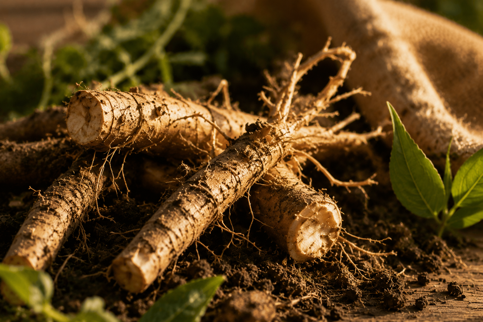 Dried roots and bark